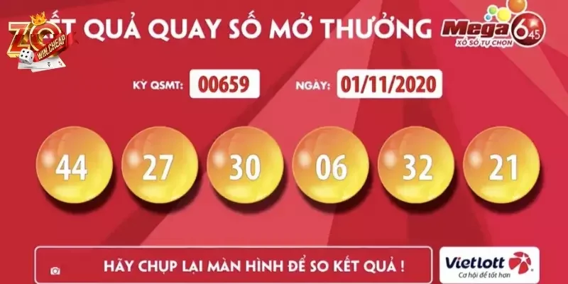 Hướng dẫn mua vé Mega 6/45 online